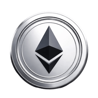 Yüzen grafik öğesi olarak Ethereum ETH kripto para birimi